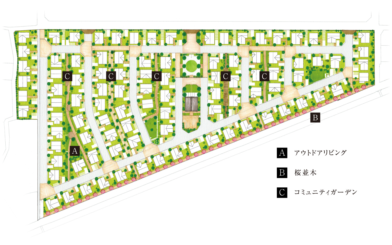 〈 袖ケ浦ブライトテラス ゾーンデザイン概念図 〉